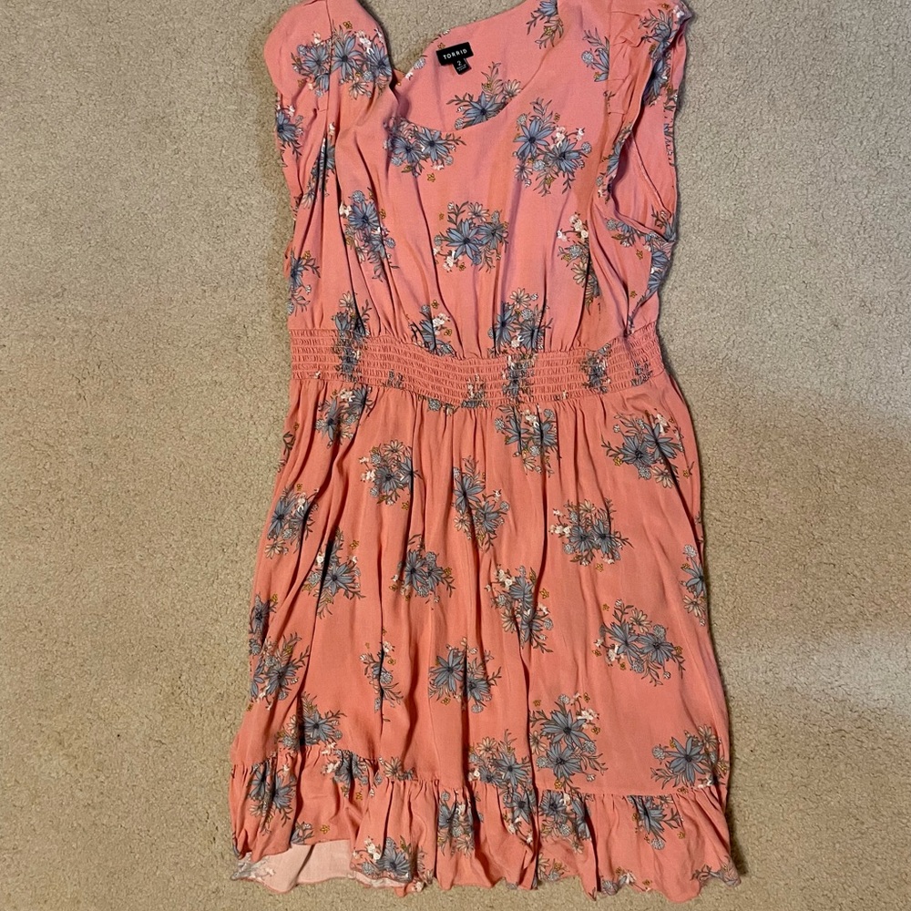 Torrid pink floral dress